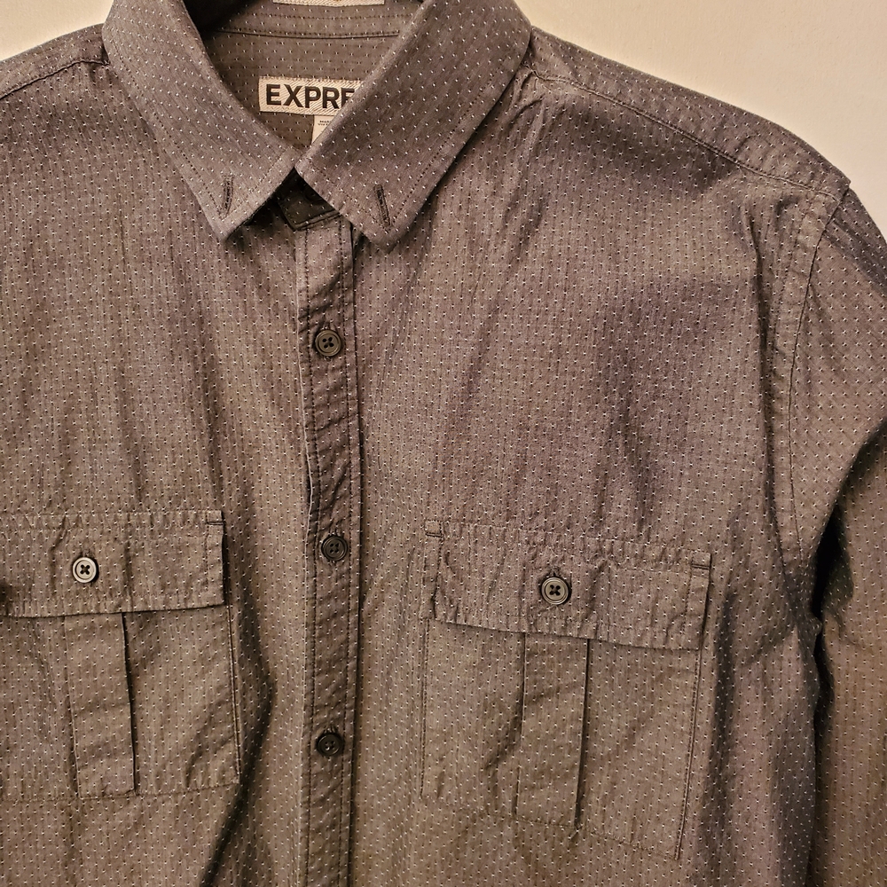 Express Charcoal Textured Shirt